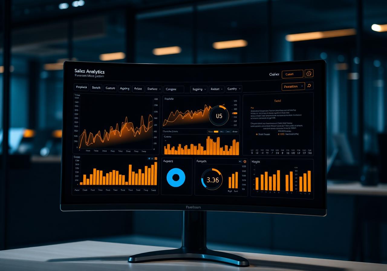 لوحة بيانات تحليل المبيعات