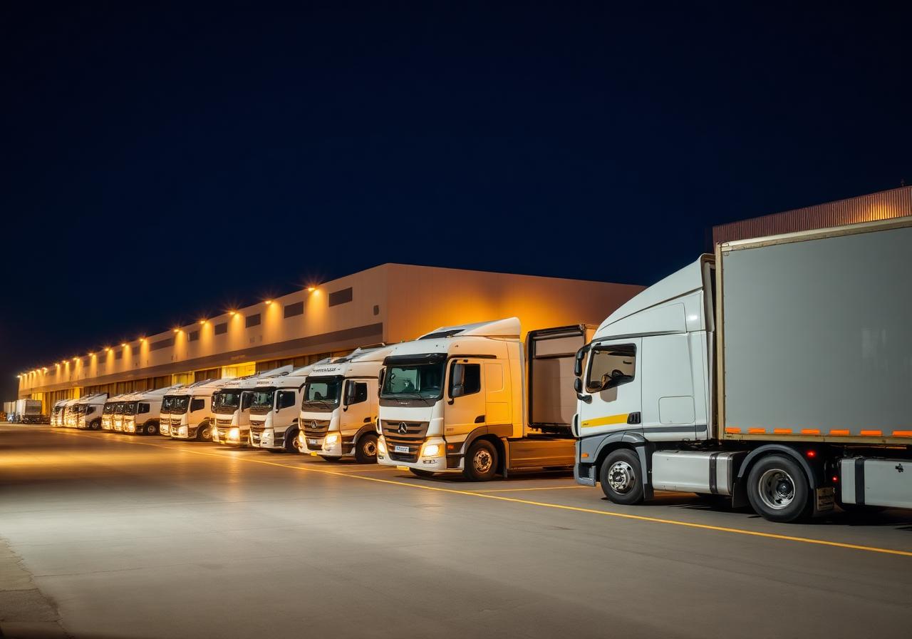 أسطول توزيع لوجستي ليلي